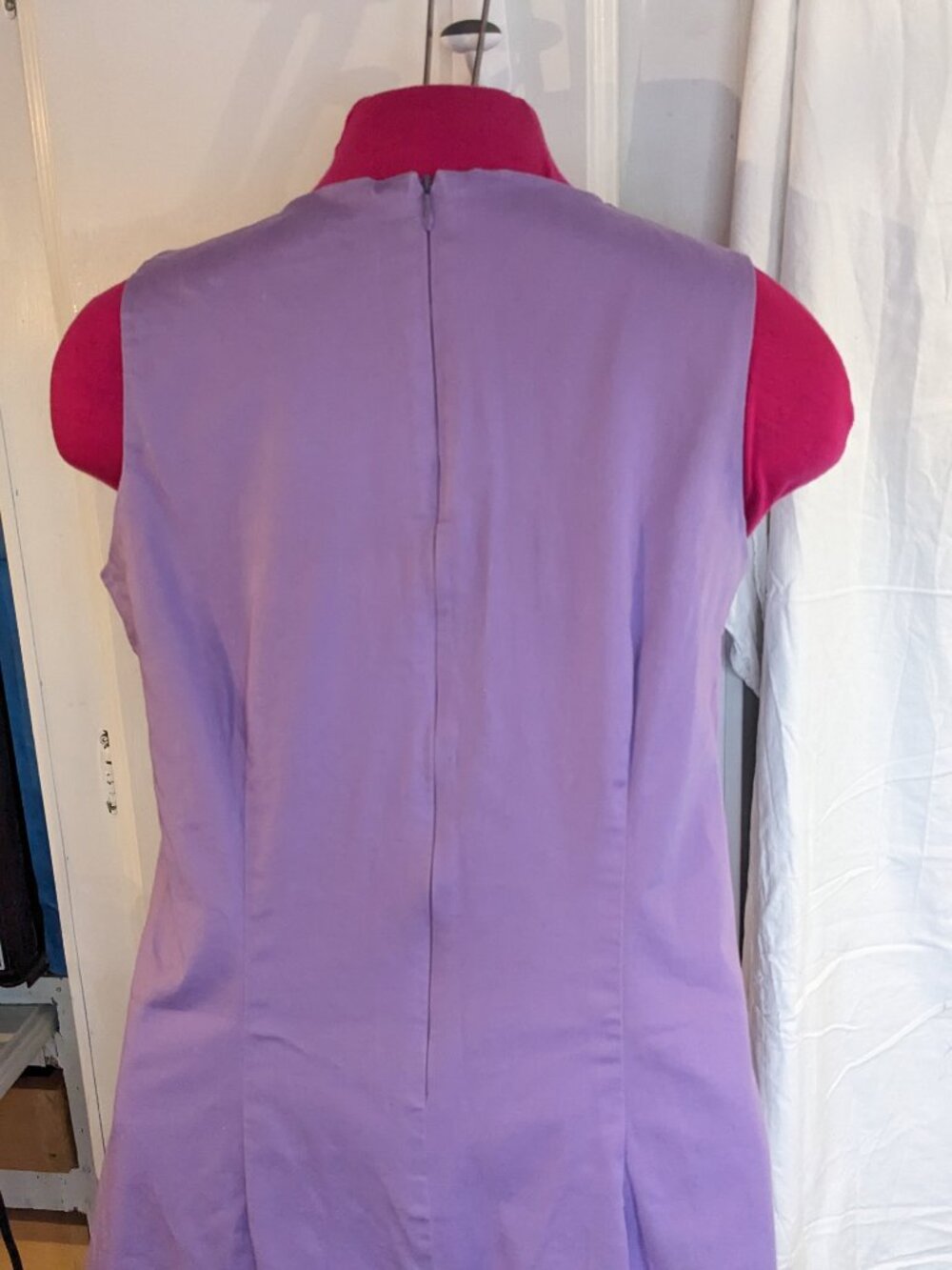 J.W. Treci Purple Sheath Dress Sz 12 - Picture 4 of 6